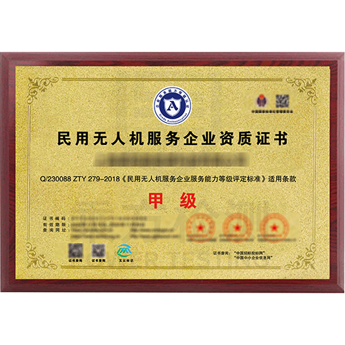 无人机企业服务能力等级资质